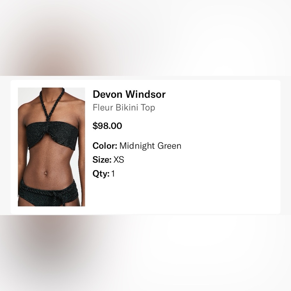 Devon Windsor | Fleur Bikini Top & Felicity Bikini Bottoms | Midnight Green